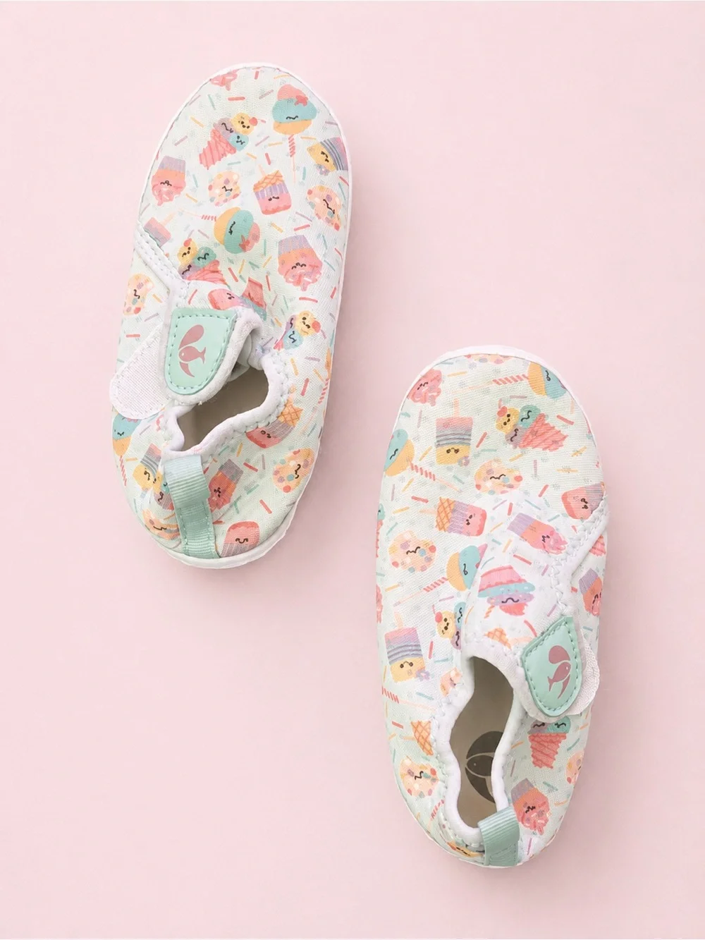 Kids Pastel Ice Cream Print Slip-On Sneakers